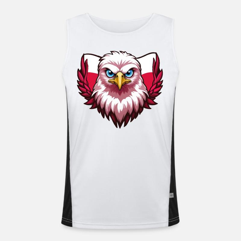 Aigle Polska Pologne Drapeau polonais Débardeur respirant contrasté Homme 
