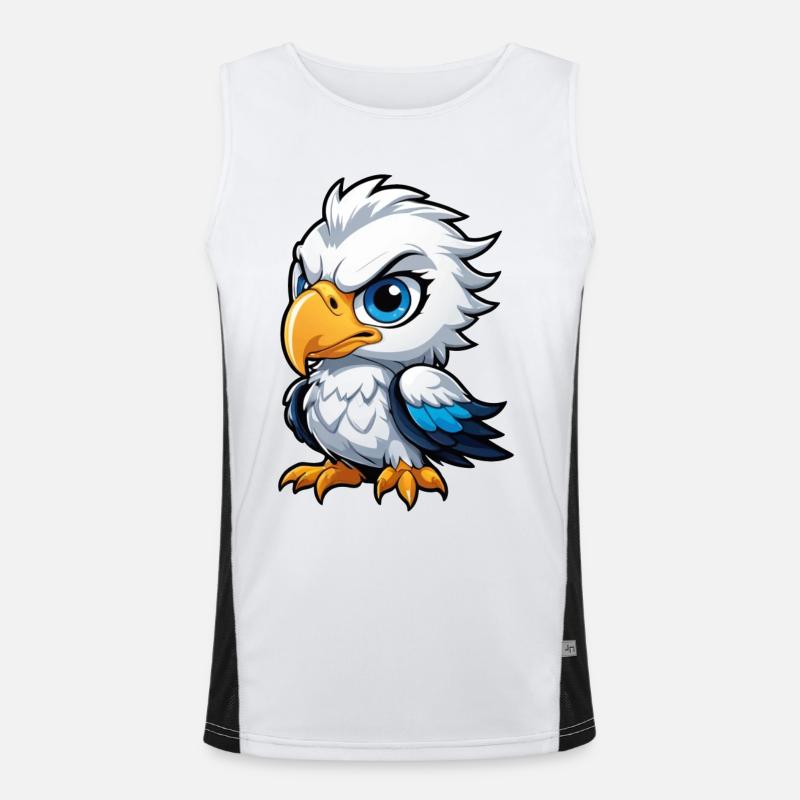 Cheeky Eagle Chick - Men's Functional Contrast Tank Top  - white/black