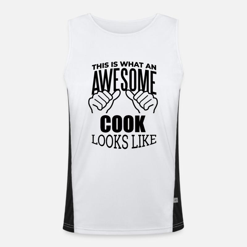 kochen Funktionelles Kontrast-Tank Top für Männer 