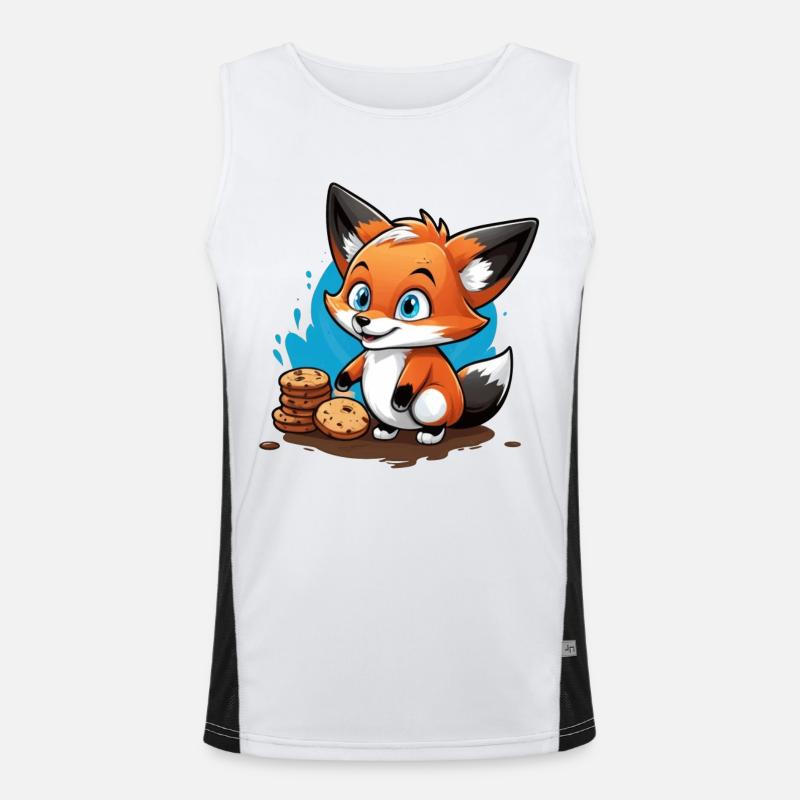 Fuchs Süßer Fratz Funktionelles Kontrast-Tank Top für Männer 