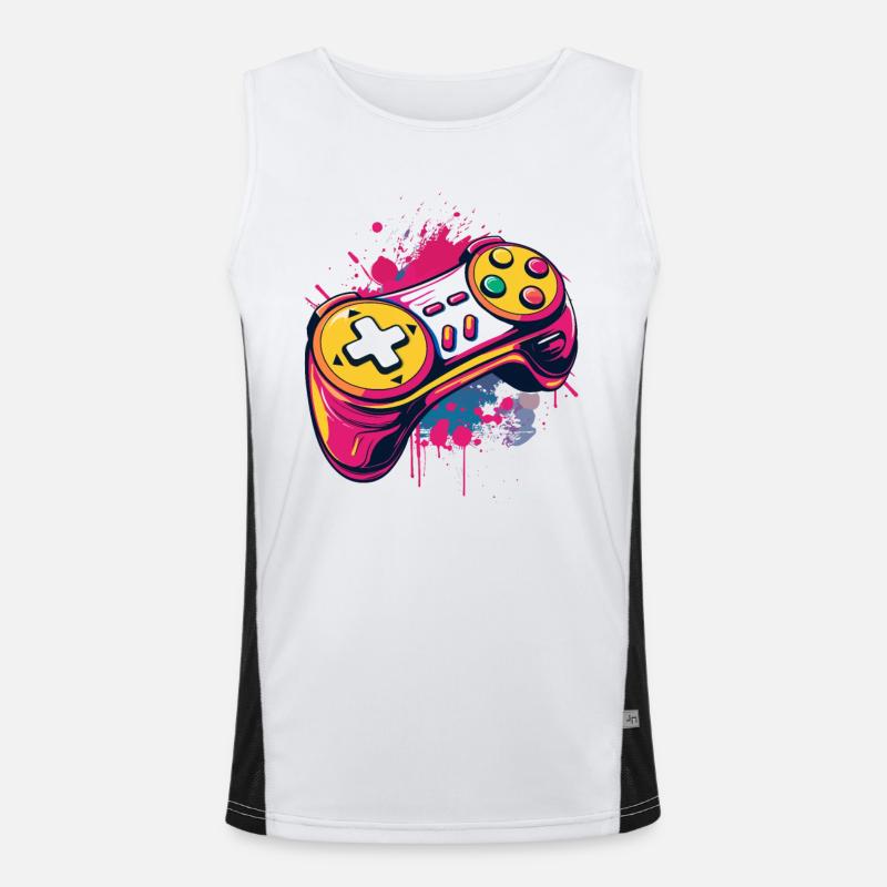 Gaming Controller Funktionelles Kontrast-Tank Top für Männer 