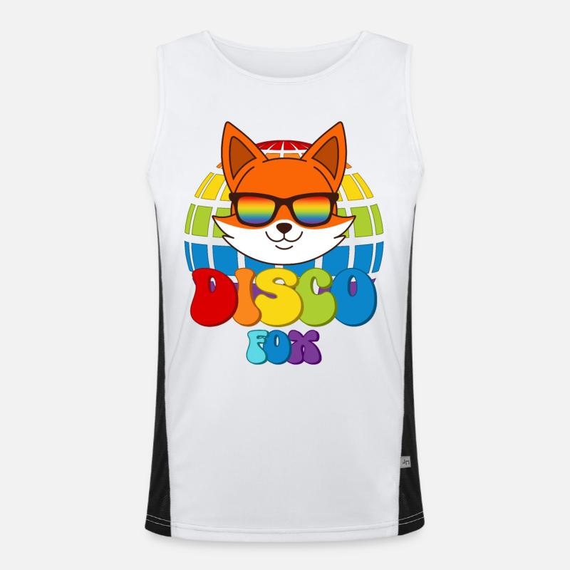 Disco Fox Discokugel Fuchs Sonnenbrille Discofox Funktionelles Kontrast-Tank Top für Männer 