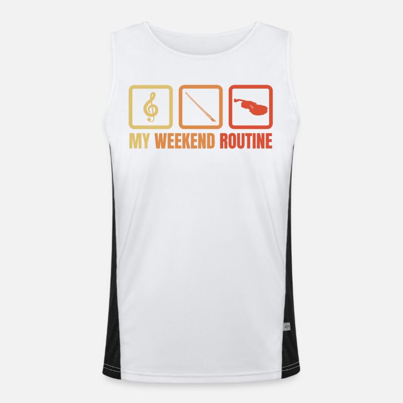 Geigenspieler Wochenende Funktionelles Kontrast-Tank Top für Männer 