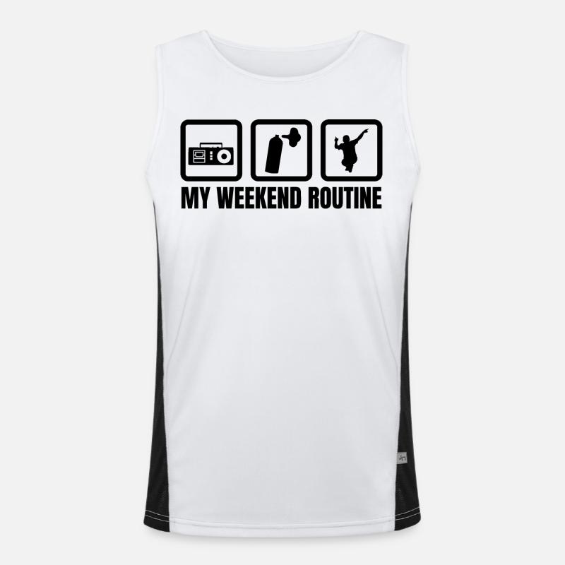 Ma routine du week-end Débardeur respirant contrasté Homme 