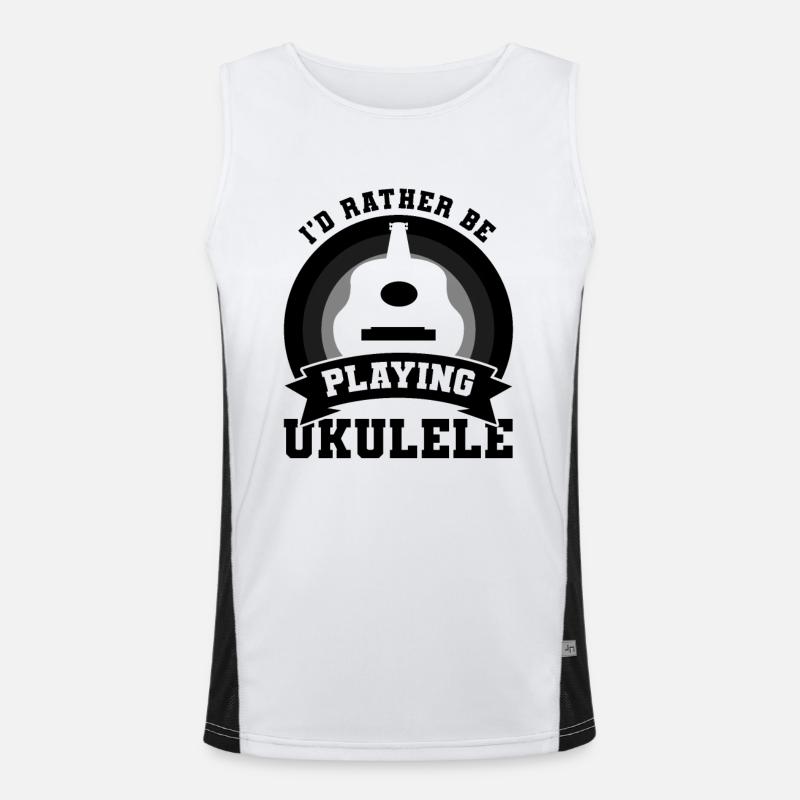 Ukulele Spieler Witz Funktionelles Kontrast-Tank Top für Männer 