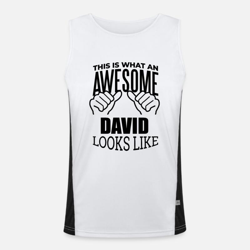 David Men's Functional Contrast Tank Top 