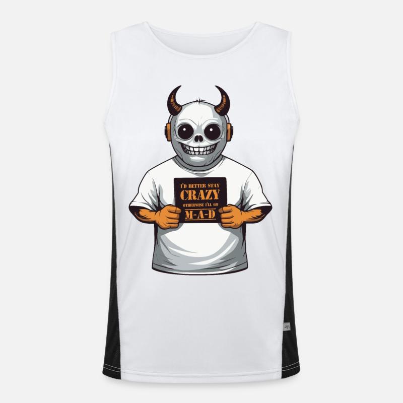 Crazy Monsters Men's Functional Contrast Tank Top 