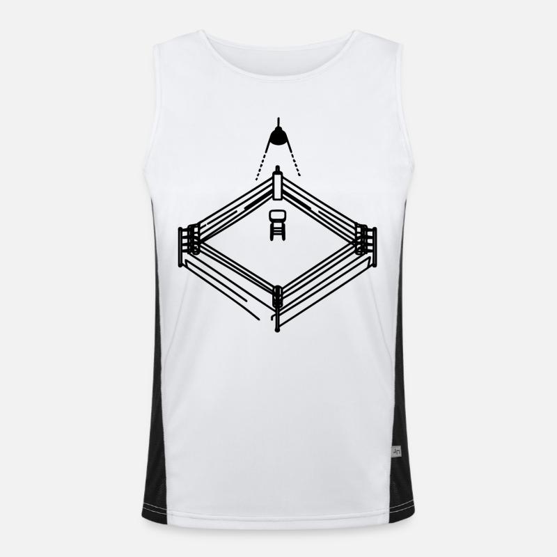 Graphique de ring de boxe Débardeur respirant contrasté Homme 