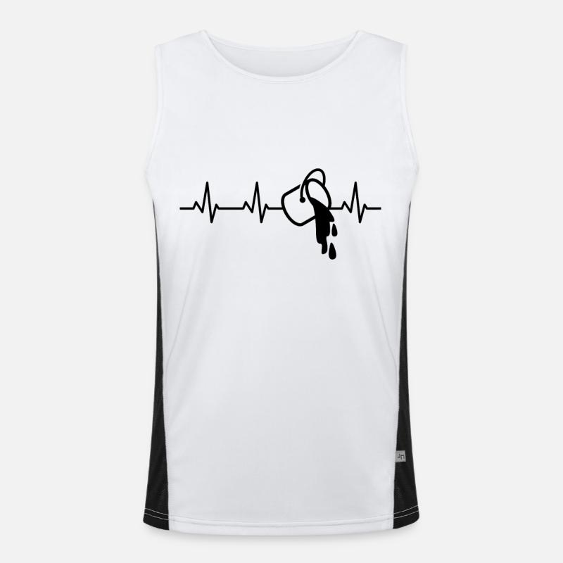 Painter's heartbeat Men's Functional Contrast Tank Top 
