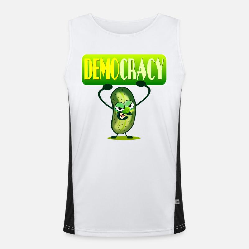DÉMOCRATIE - CORNICHONS CONCOMBRE Débardeur respirant contrasté Homme 