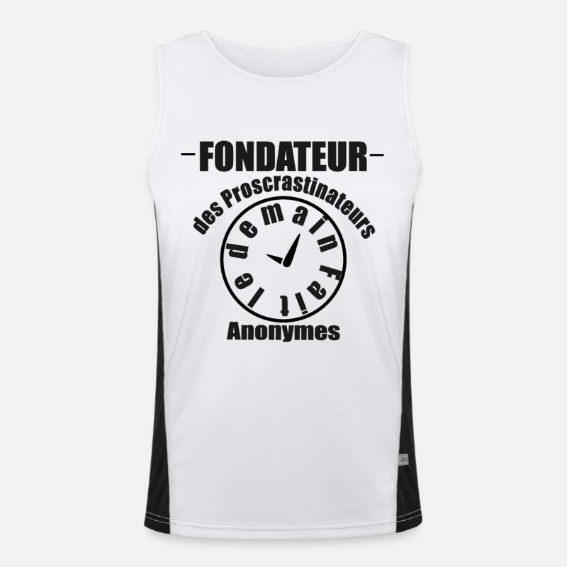 Procrastinateur Débardeur respirant contrasté Homme 