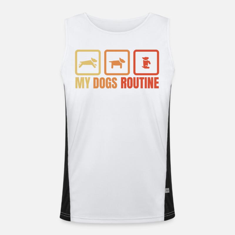 La routine de mon chien Débardeur respirant contrasté Homme 