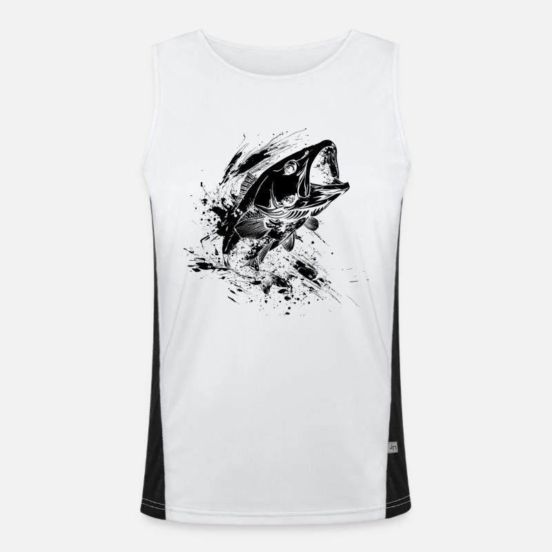 Fisch Funktionelles Kontrast-Tank Top für Männer 