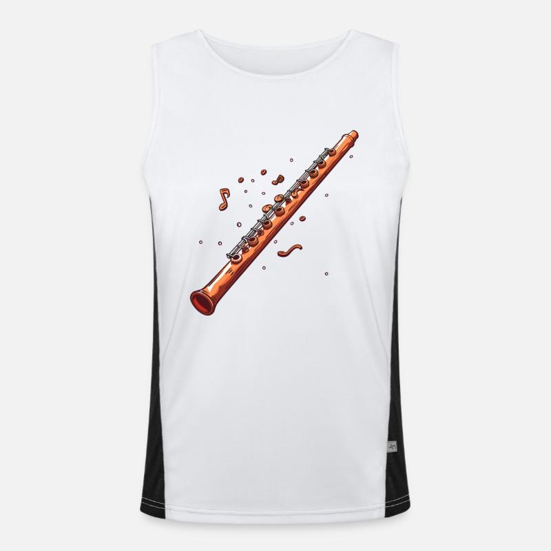 Flute Graphic Men's Functional Contrast Tank Top 