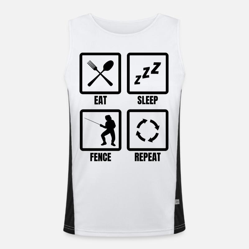 Fechter Tagesablauf Funktionelles Kontrast-Tank Top für Männer 