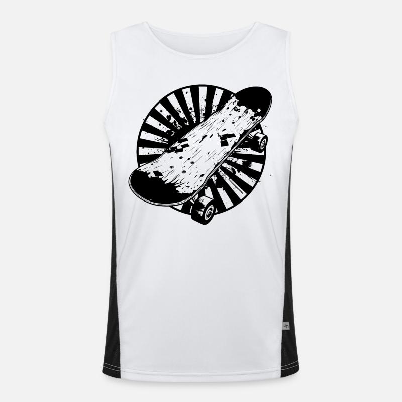 Skateboard Drawing Men's Functional Contrast Tank Top 