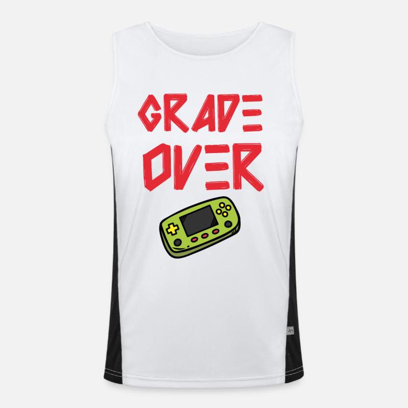 Game Over: Conclusion won! - Men's Functional Contrast Tank Top  - white/black