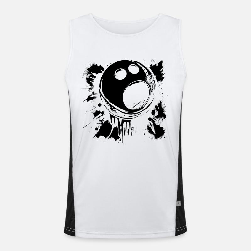 Bowlingkugel Funktionelles Kontrast-Tank Top für Männer 