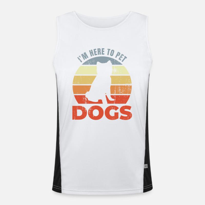 Hundehalter Witz Funktionelles Kontrast-Tank Top für Männer 