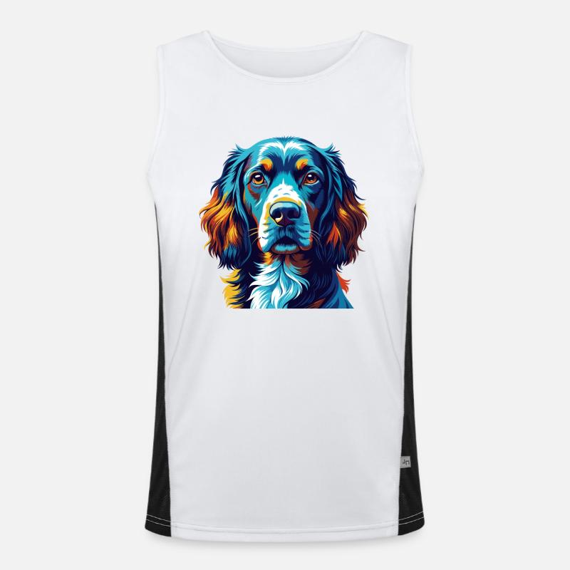 Boykin Spaniel Hunderasse Bunte Karikatur Kawaii Funktionelles Kontrast-Tank Top für Männer 
