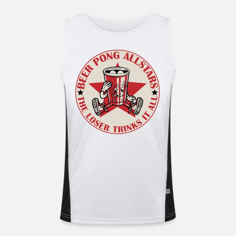 Beer Pong Allstars | Colors can be changed Men's Functional Contrast Tank Top 