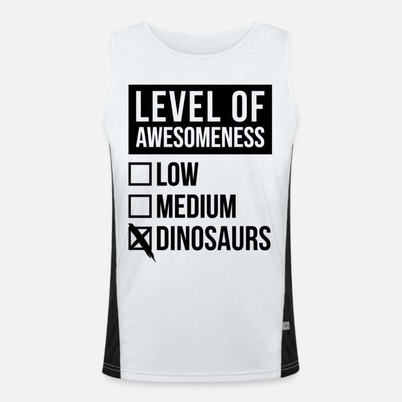 Dinosaur Men's Functional Contrast Tank Top 