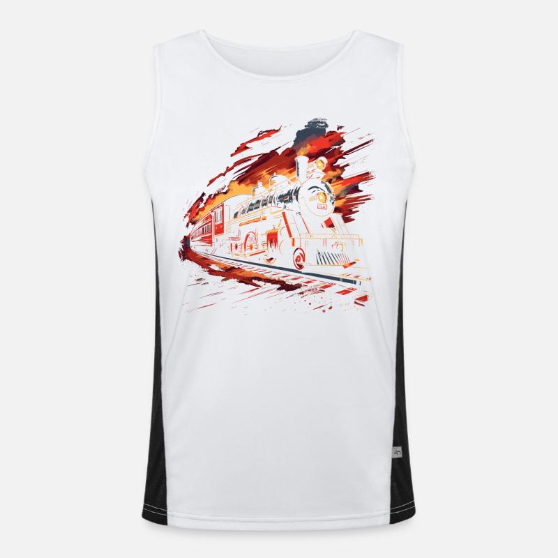 Railway Retro Style Men's Functional Contrast Tank Top 