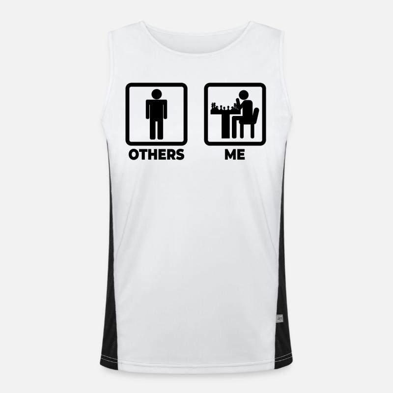 Funny chess player Men's Functional Contrast Tank Top 