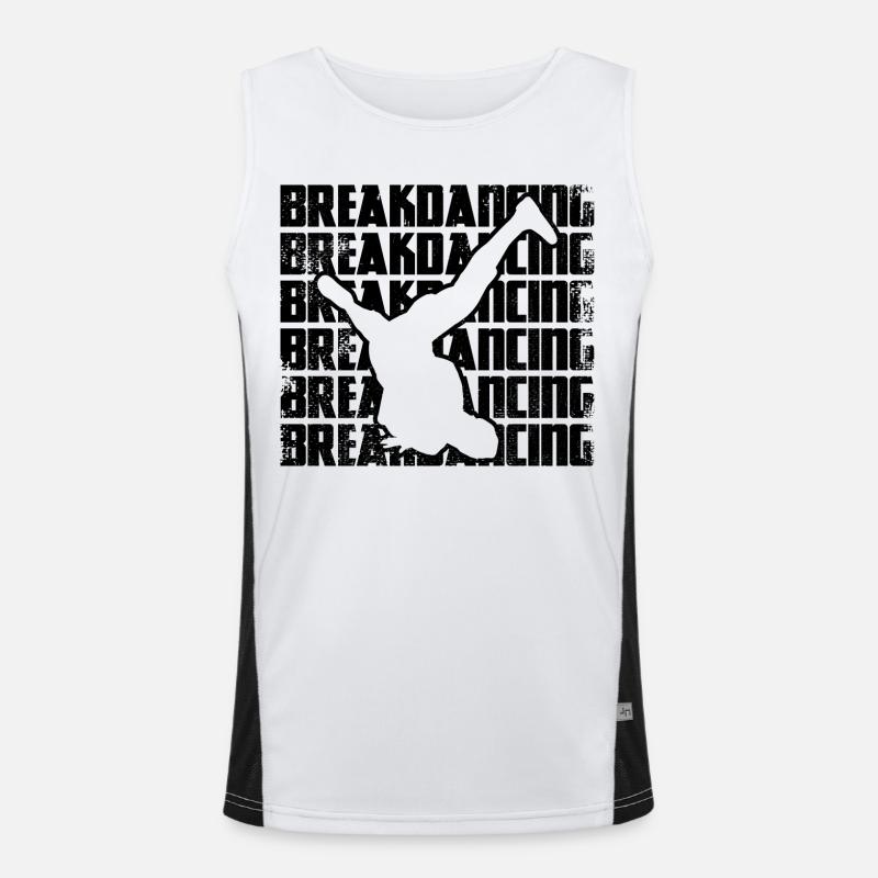 Breakdancing Men's Functional Contrast Tank Top 