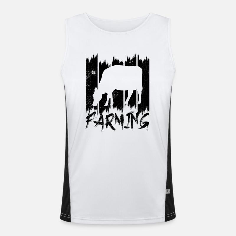 Cattle breeding Men's Functional Contrast Tank Top 