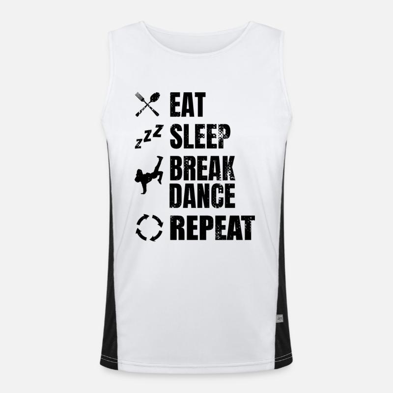 Breakdancer Zeitplan Funktionelles Kontrast-Tank Top für Männer 