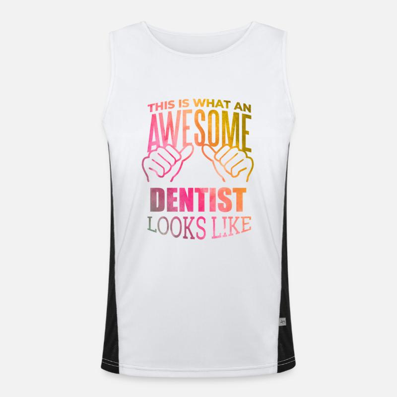 Dentist Men's Functional Contrast Tank Top 