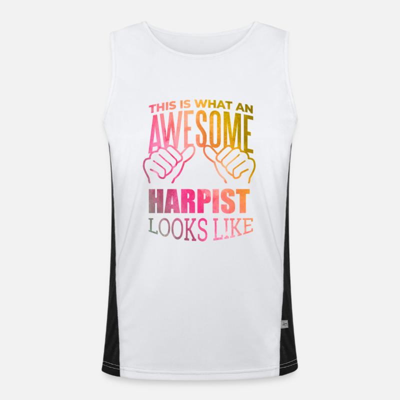 Harfe Funktionelles Kontrast-Tank Top für Männer 