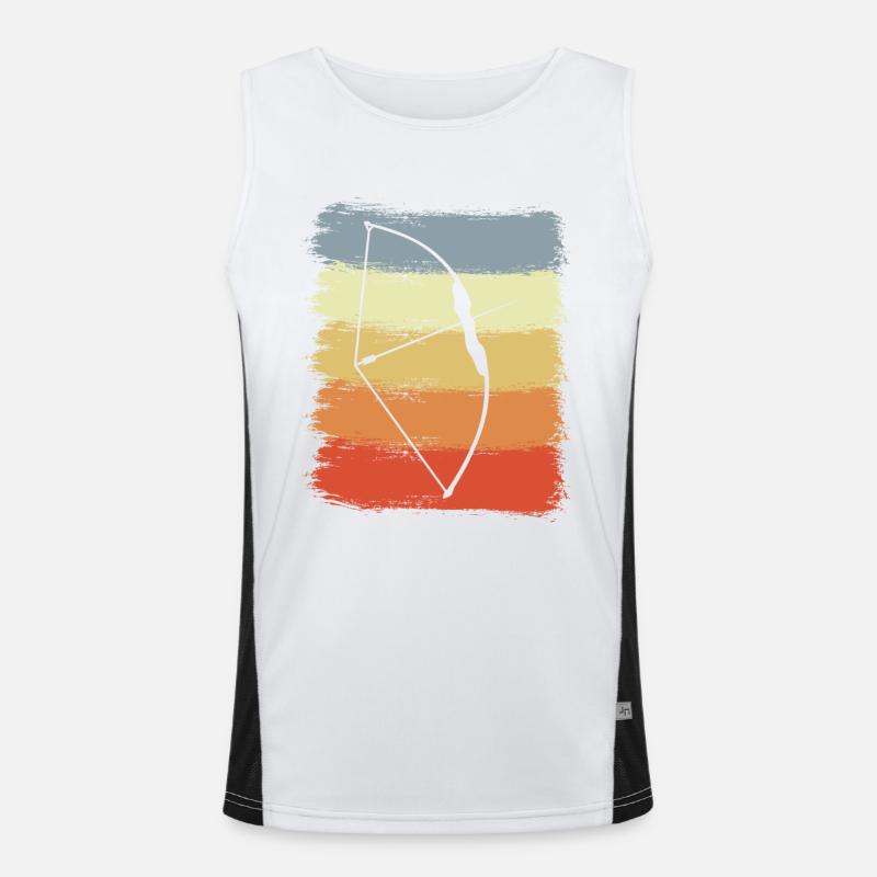 Vintage Bogen und Pfeil Funktionelles Kontrast-Tank Top für Männer 