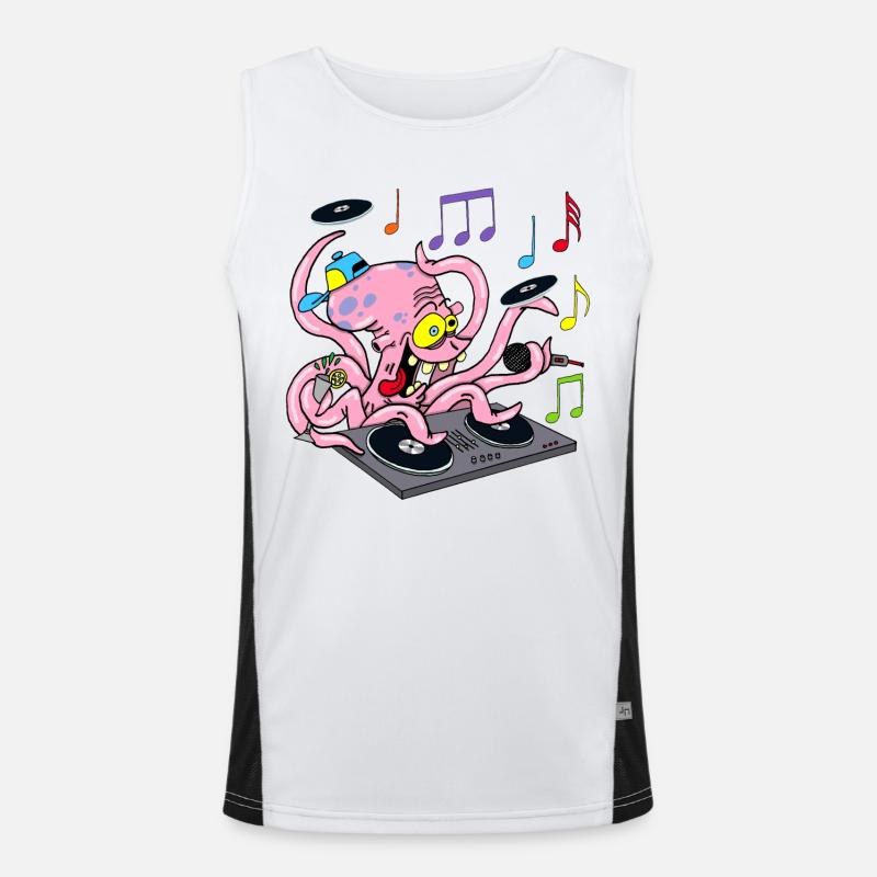 Deejay Oktopus Funktionelles Kontrast-Tank Top für Männer 
