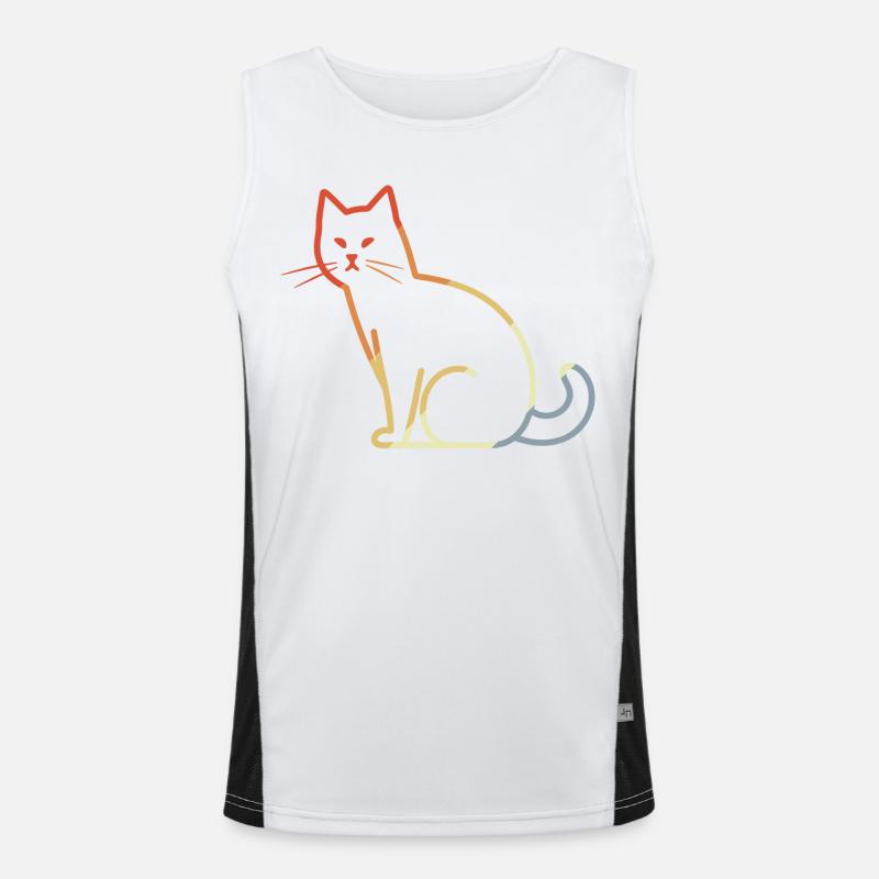 Chat rétro Débardeur respirant contrasté Homme 
