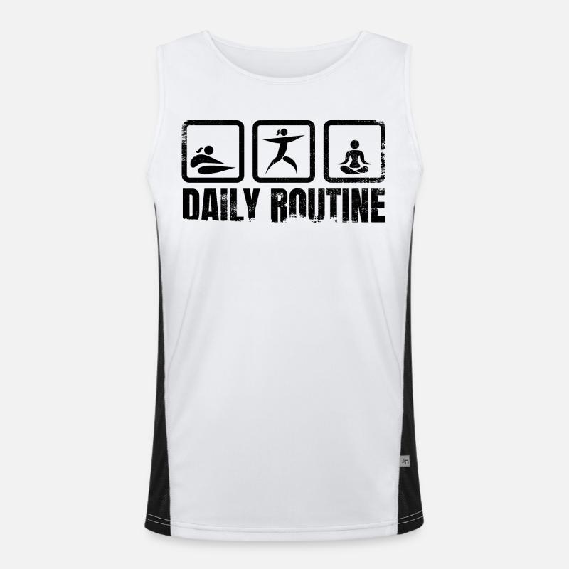 Routine quotidienne de Yogi Débardeur respirant contrasté Homme 