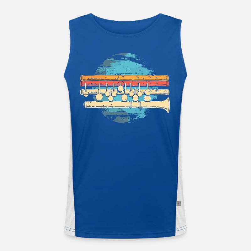 Flute Graphic Men's Functional Contrast Tank Top 