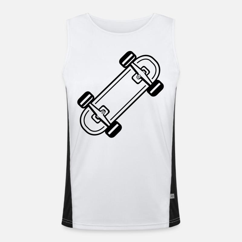 Skateboard Comic Funktionelles Kontrast-Tank Top für Männer 