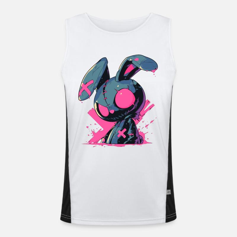 Goth Bunny Doll Hase Grunge Gothic Geschenk Funktionelles Kontrast-Tank Top für Männer 