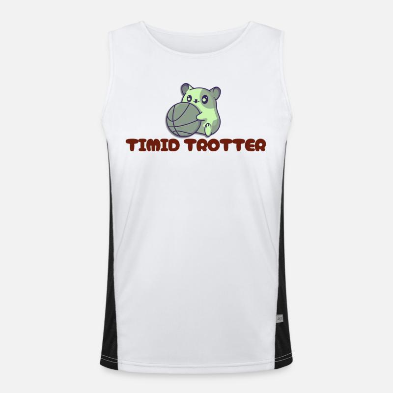 Timid Trotter : slogans opossum Débardeur respirant contrasté Homme 
