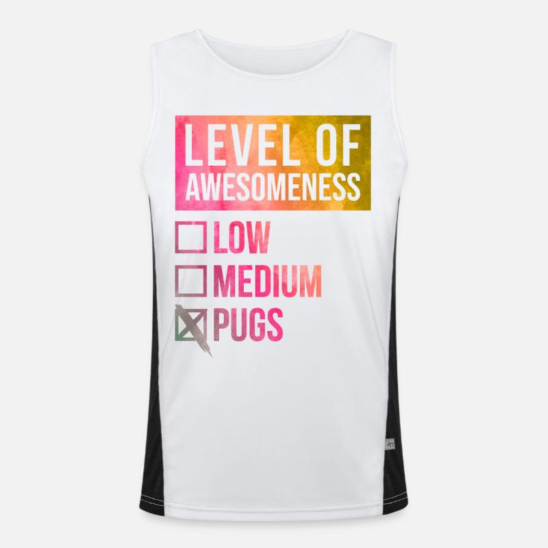 Mops Funktionelles Kontrast-Tank Top für Männer 