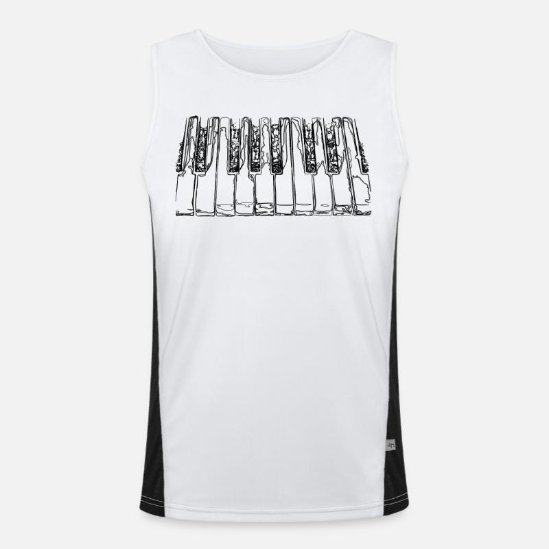 Clavier de piano Débardeur respirant contrasté Homme 