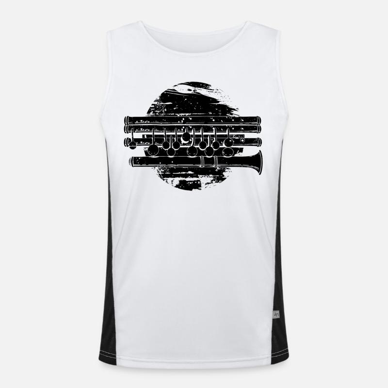 Flöte Funktionelles Kontrast-Tank Top für Männer 