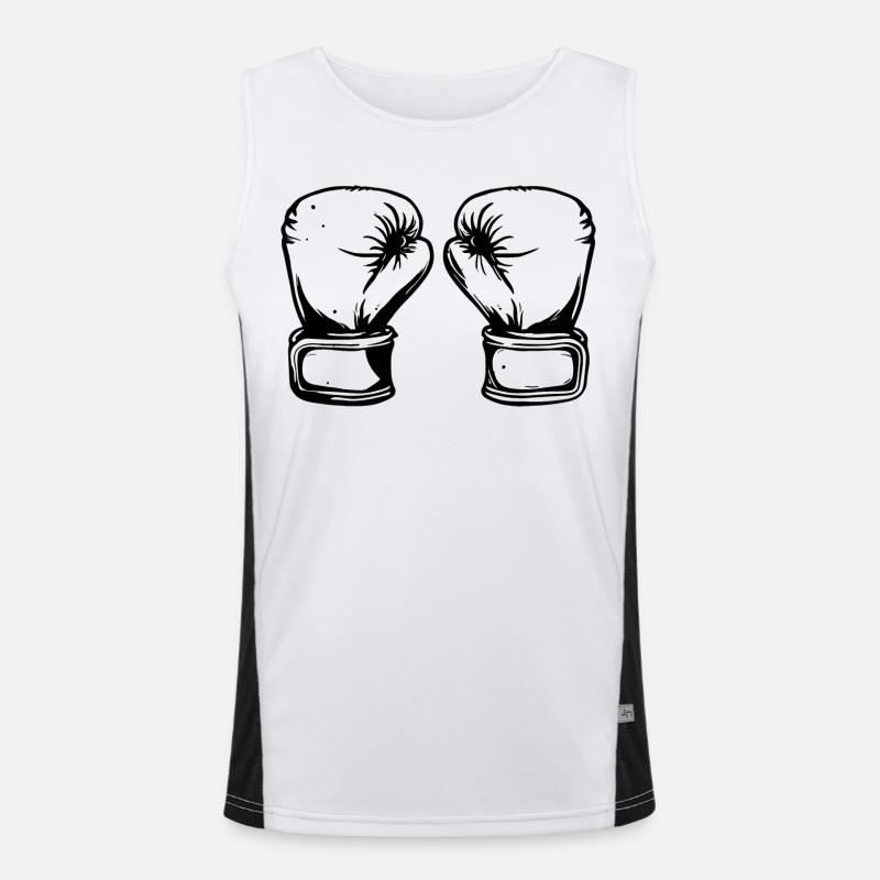 Boxhandschuhe Zeichnung Funktionelles Kontrast-Tank Top für Männer 