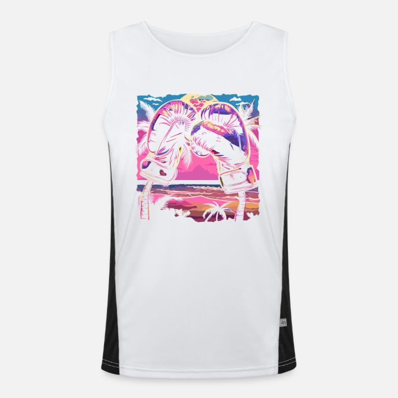 Gants de boxe Retrowave Débardeur respirant contrasté Homme 