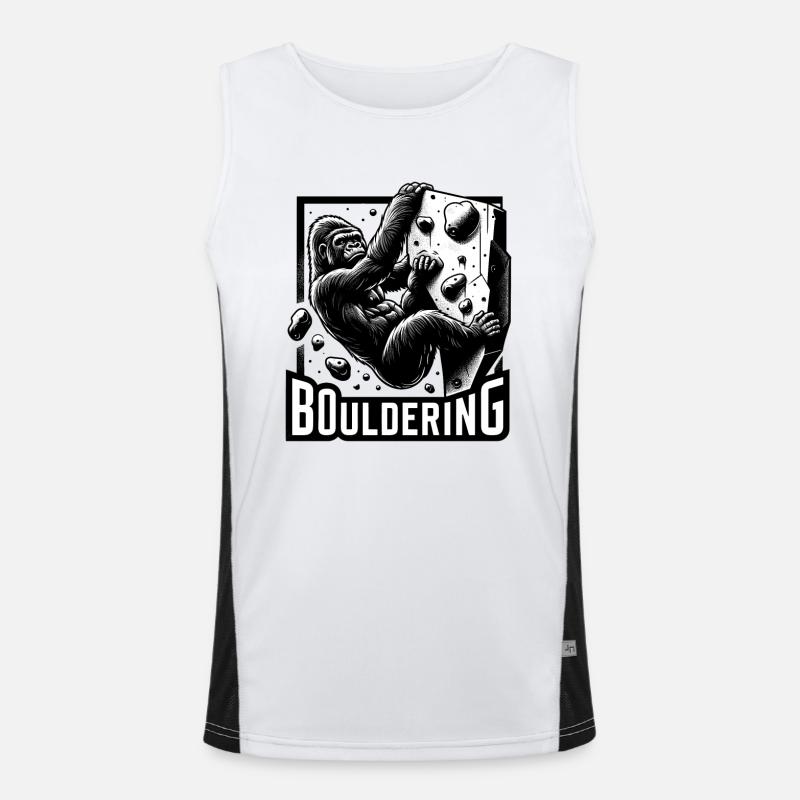 Bouldering Gorilla Silverback Gift Men's Functional Contrast Tank Top 