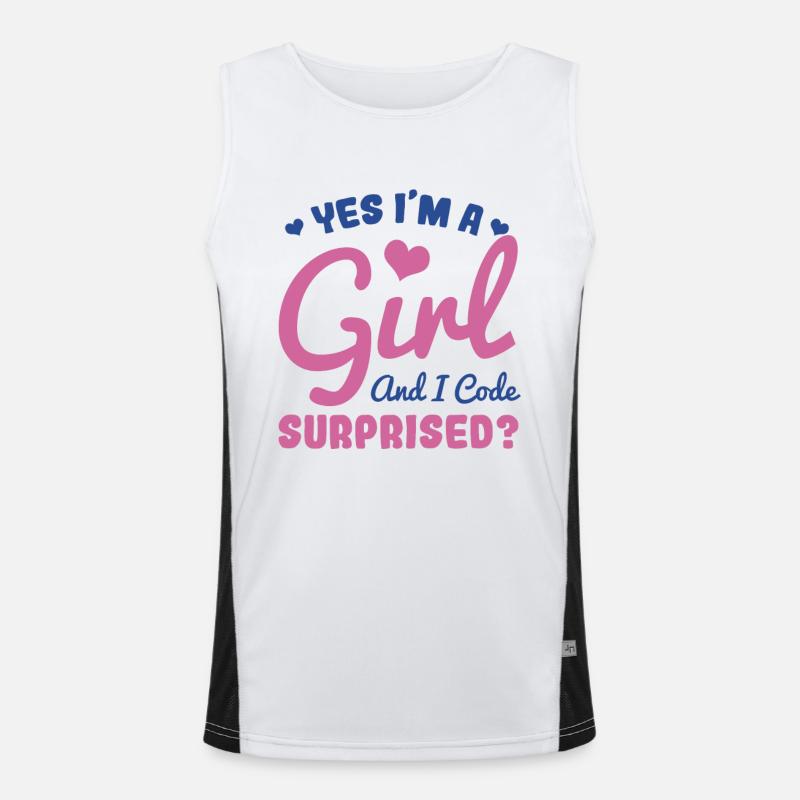 Fille et programmeuse Débardeur respirant contrasté Homme 