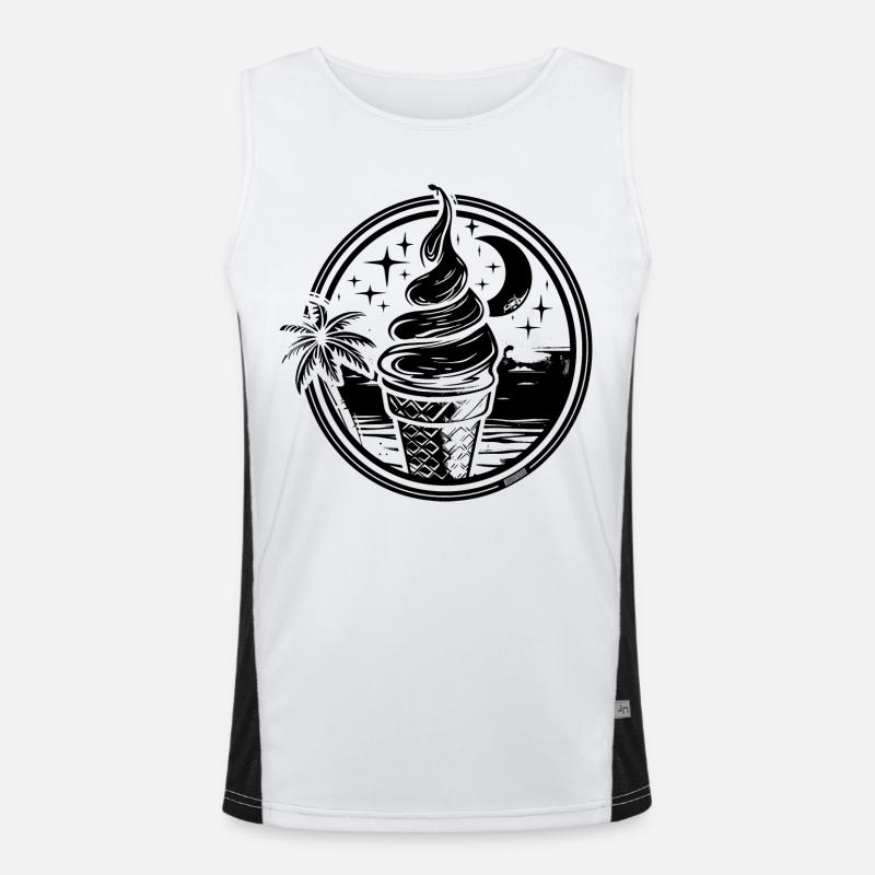 Eiscreme Funktionelles Kontrast-Tank Top für Männer 