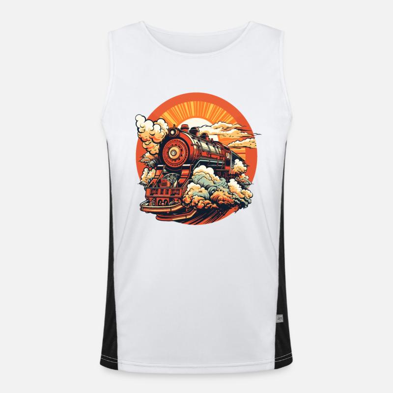 Zug Comic Look Funktionelles Kontrast-Tank Top für Männer 